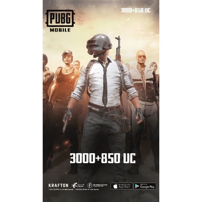 PUBG Mobile 3000 + 850 UC (Global) - Instant Delivery Email 